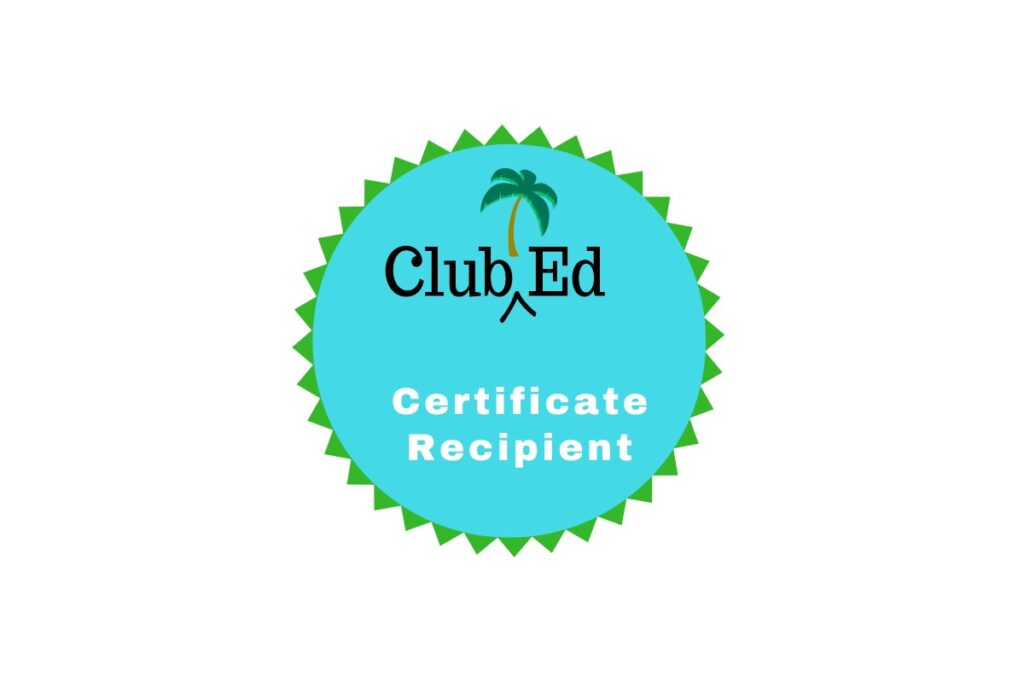 Club Ed Certificate